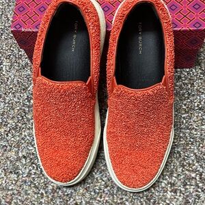 Tory Burch Orange Terry Slip-On